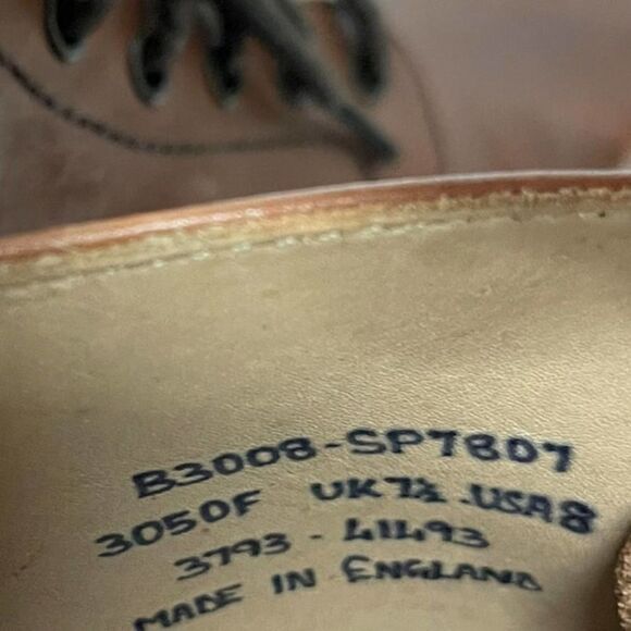 Alfred Sargent Lace Up Boots Size 8 US Made in England Brown Leather NEW - Picture 6 of 6
